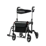2-in-1 rollator transport chair with footrests – lightweight folding walker by Mr Mobility