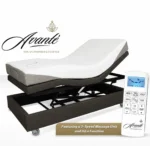 Avante Smart Flex 3 Bed in a raised position with remote and Avante logo