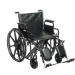 Drive Medical Sentra EC heavy duty bariatric wheelchair angled front view