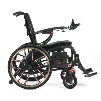 Side profile showing the 20-inch rear wheel and bronze handrim
