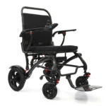 Aero Pro HD heavy duty carbon fibre electric wheelchair front three-quarter view