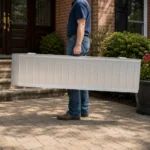 Folding ramp carried by its integrated handle like a suitcase
