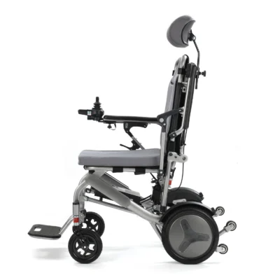 Side profile showing the aluminium frame and air-filled rear tyre