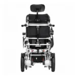 Rear view showing the twin hub motors and recline release cable
