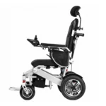 Side profile showing the padded backrest and headrest