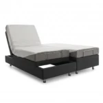 Avante Smart Flex 2 King adjustable bed in Slate with one head raised