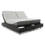 Avante Smart Flex 2 King adjustable bed in Walnut Brown with both heads raised