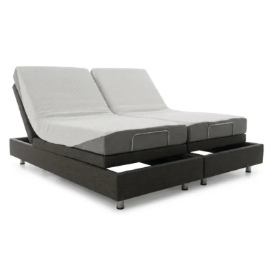 Avante Smart Flex 2 King adjustable bed in Walnut Brown with both heads raised