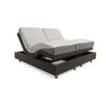 Avante Smart Flex 2 King adjustable bed in Walnut Brown with heads and feet raised