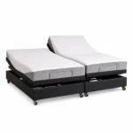 Avante Smart Flex 3 King adjustable bed in Slate with one side lifted higher