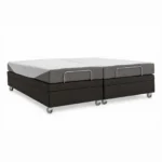 Avante Smart Flex 3 King adjustable bed in Walnut Brown, lying flat