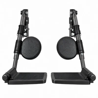 Front view of the pair showing both padded calf rests and footplates